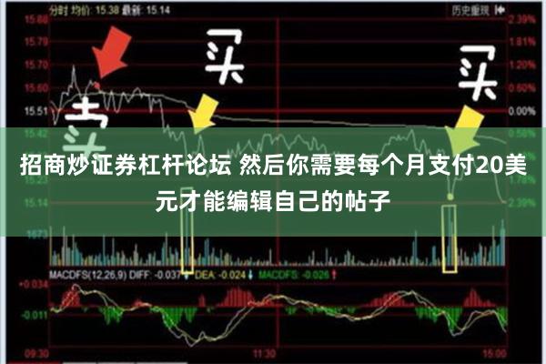 招商炒证券杠杆论坛 然后你需要每个月支付20美元才能编辑自己的帖子